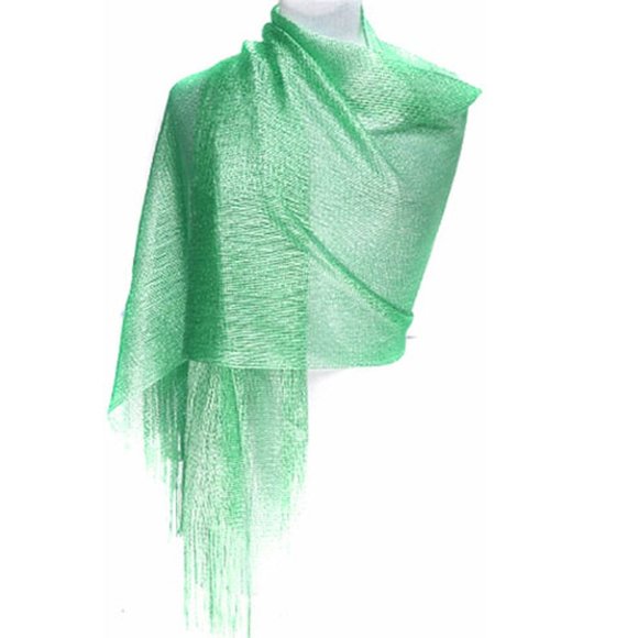 Tigerstars Ritzy Sparkling Mint Fringe Scarf - Picture 1 of 1